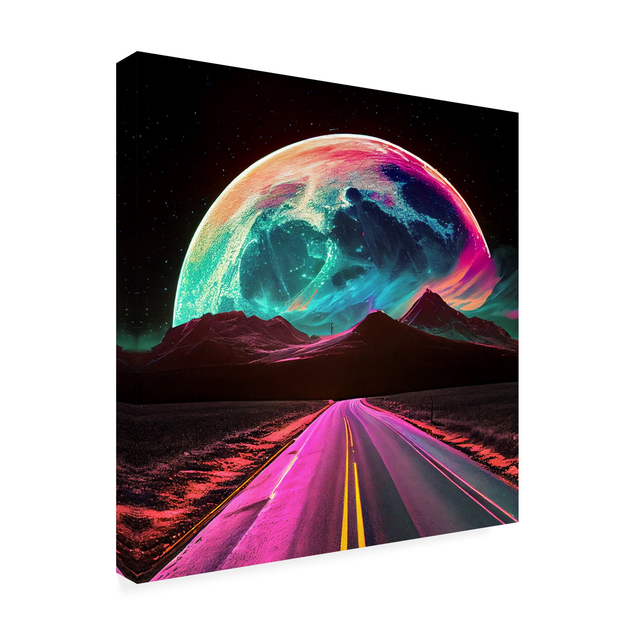 Canvas Wall Art - Sasha 'End of the Road I' Wall Art for Living Room, Bedroom, or Office Décor by Trademark Fine Art - 14 x 14 Inches