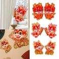 Door Chinese Spring Festival Door Stickers 2024 New Year Wall Window