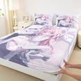 thumbnail image 4 of Erosebridal Pink Cartoon Girl Bed Sheets,Kawaii Japanese Pattern King Sheets For Kids 4pcs, 4 of 6