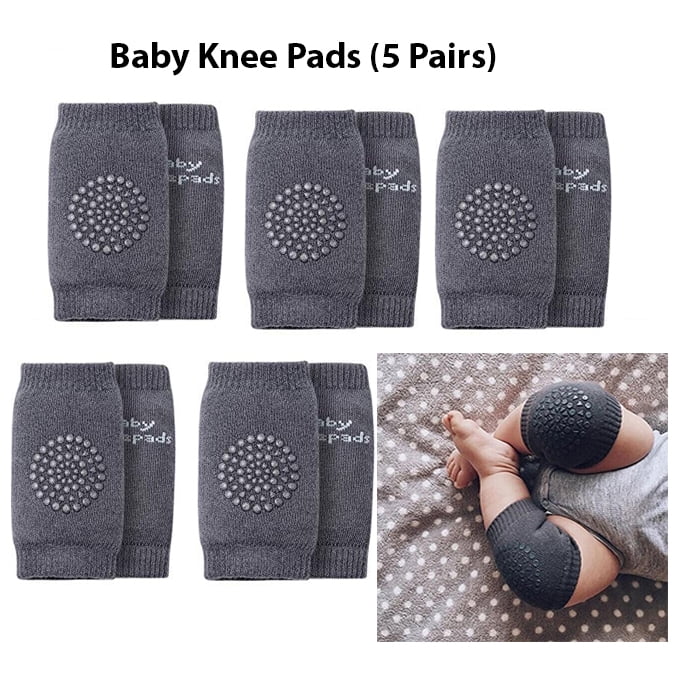 5 Pairs Unisex Baby Infant Toddler Knee Pads for Crawling Soft Elastic