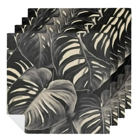 

EastSmooth Leaves Cloth Napkins Polyester Gift for Farmhouse Party Dining Table Decor 4 PCS