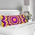 thumbnail image 2 of ABPHOTO Abstract Yellow Purple Flower Body Pillow Covers Case Pillowcase 20x60 inch Couch, 2 of 2