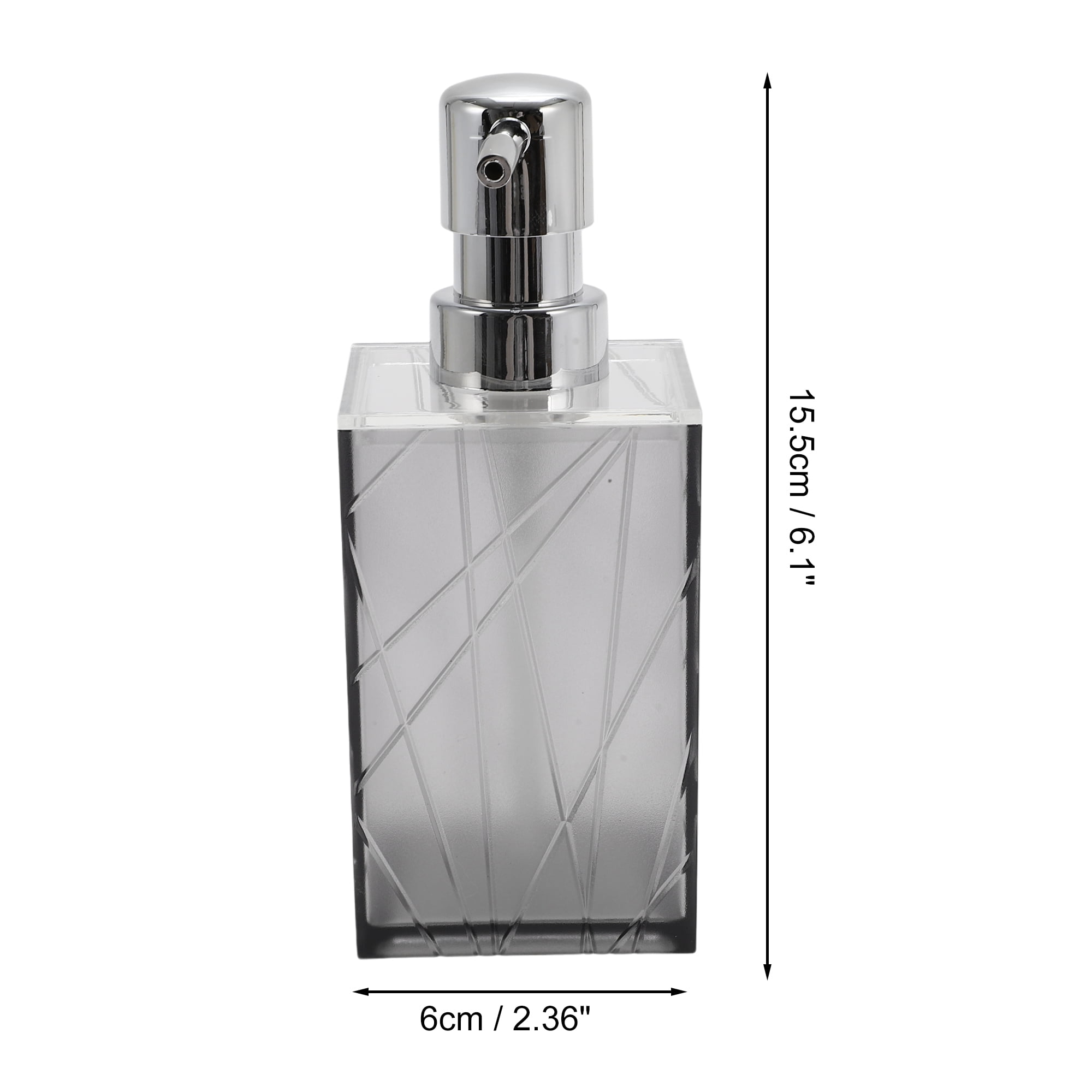 Unique Bargains 1 Set  Classic Soap Pump Dispenser Set for Bathroom for Laundry Rooms Gray
