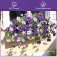 thumbnail image 3 of Lumikrypt 2PCS Faux Petunias Silk Flower, Artificial Fake Flowers Plants, UV Resistant & Fade Resistant Fake Flowers for Indoor/Outdoor Garden Porch Decor, 3 of 7