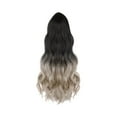 thumbnail image 1 of Long Brown Gradient Ponytail, High Temp Silk, Clip-On Curled Design, for Daily/Party, 1 of 6