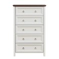 thumbnail image 2 of Tcbosik Dresser for Bedroom with 5 Drawers, Tall Chest of Drawers, Farmhouse Clothes Organizer for Hallway, Entryway, Living Room, Walnut, 2 of 6