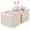Beige, variant on Pinksheep Collapsible Storage Cubes,13" Fabric Storage Bins,Foldable Cube Closet Organizer Basket Bin,Beige,2 Pack