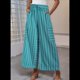 thumbnail image 3 of Pantalones Anchos de Verano para Mujer, Cómodos, Color Verde Malaquita, Talla XXL, 3 of 5