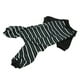 thumbnail image 4 of Pijama de rayas para perro, suave, elástico y moderno, de 4 patas, para gatos y perros, con rayas verdes y blancas, talla L, 4 of 14