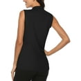 thumbnail image 2 of ADREAMLY Women Golf Shirts Sleeveless Tennis Polo Shirt Zip Up Sports Tank Tops, 2 of 7
