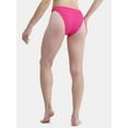 thumbnail image 2 of No Boundaries Women's Smocked High Leg Bikini Bottoms, Sizes XXS - XXL, 2 of 5