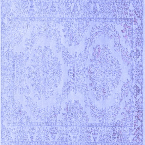 Ahgly Company Indoor Square Persian Blue Traditional Area Rugs, 5' Square
