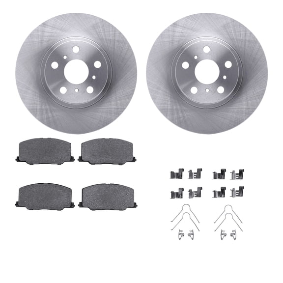 Dynamic Friction Company Front Brake Rotors with 5000 Advanced Brake Pads includes Hardware 6512-76284