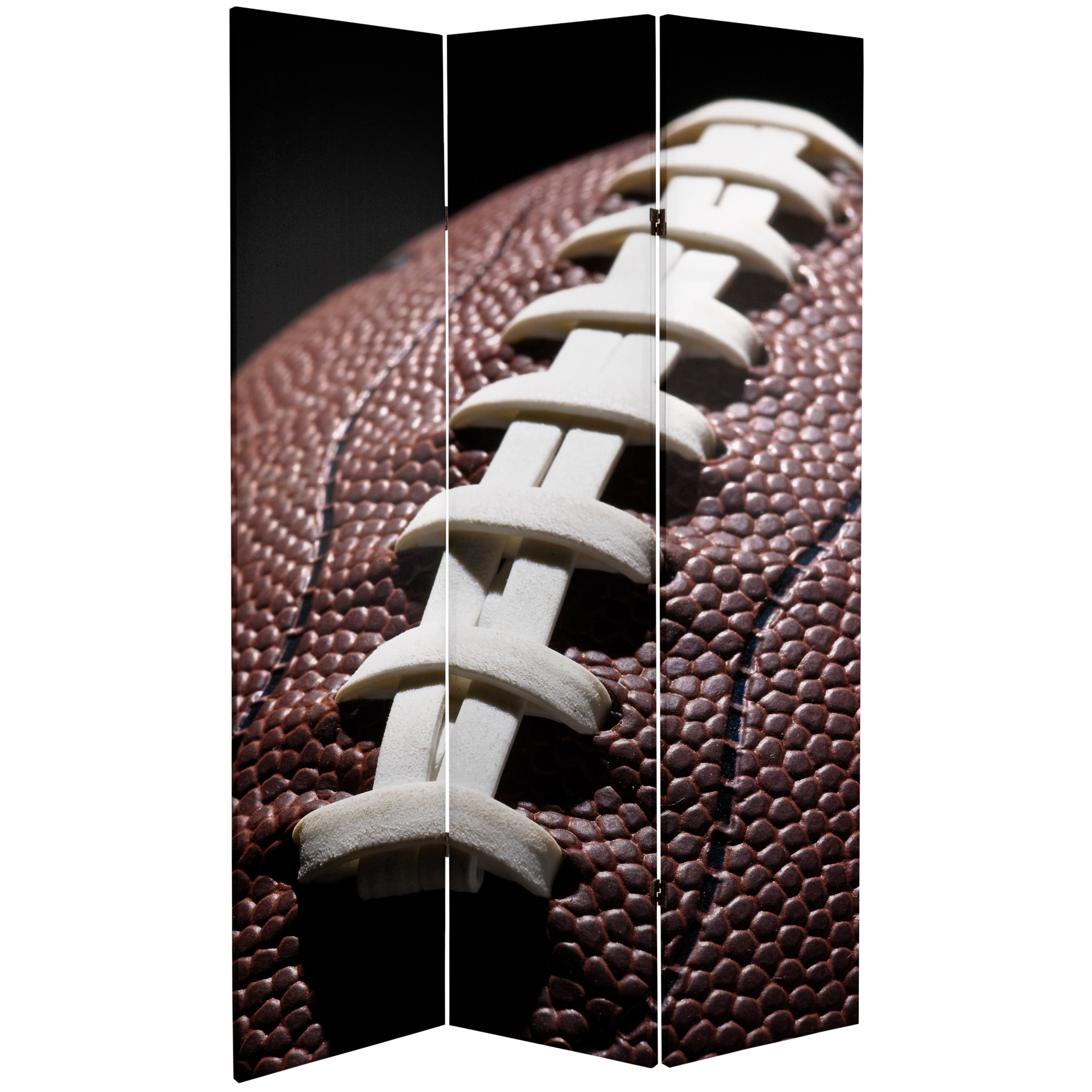 6 ft. Tall Football and Field Canvas Print Privacy Screen Room Divider
