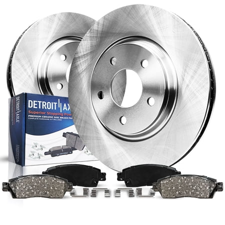 Detroit Axle - 4WD Front Brake Kit for 97-03 Ford F-150, Replacement 1997 1998 1999 2000 2001 2002 2003 Brakes Rotors Ceramic Brake Pads : 12.13" Brake Rotor