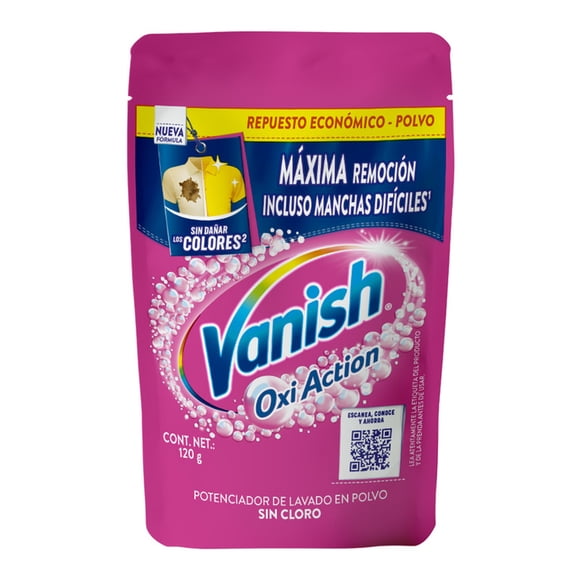 Potenciador de lavado Vanish Oxi Action en polvo 120 g