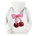 thumbnail image 5 of Spazoro Girls Hooded Sweatshirts, Fashion Long Sleeve Soft & Comfy Printed Fall Winter Tops for Girls White Size 12 T, 5 of 5