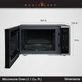 thumbnail image 6 of Magic Chef MC110MST Countertop Microwave Oven, 1,000 Watts, Stainless Steel, 6 of 8