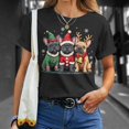 thumbnail image 4 of French Bulldog Christmas Dogs Santa Reindeer Elf TShirt, 4 of 6