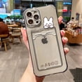 thumbnail image 3 of Funda para teléfono con tarjetero y billetera para iPhone 14, 15 Pro, 11, 12, 13 Pro Max, funda para iPhone 16, 15, 7, 8 Plus, XR, SE, funda de silicona con bolsillo para fotos, 3 of 5
