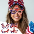 thumbnail image 1 of Marco de gafas para la fiesta del Día de la Independencia – Diseño patriótico rojo blanco, azul con la bandera de EE. UU., gafas de disfraz de plástico, decoración reutilizable para fotomatón, 1 of 6