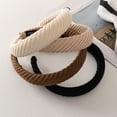 thumbnail image 4 of sunsanly Korean Style Retro Non-slip Women Headband Simple Solid Color Wide Heightened Hair Hoop Hair Accessories, 4 of 8
