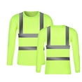 thumbnail image 2 of JLFKNG Summer Mens T Shirt Tops Men High Vis Reflective T Shirt Long Sleeve Mesh Shirts Work Shirt Suitable For Beach, Vacation, Traveling, 2 of 4