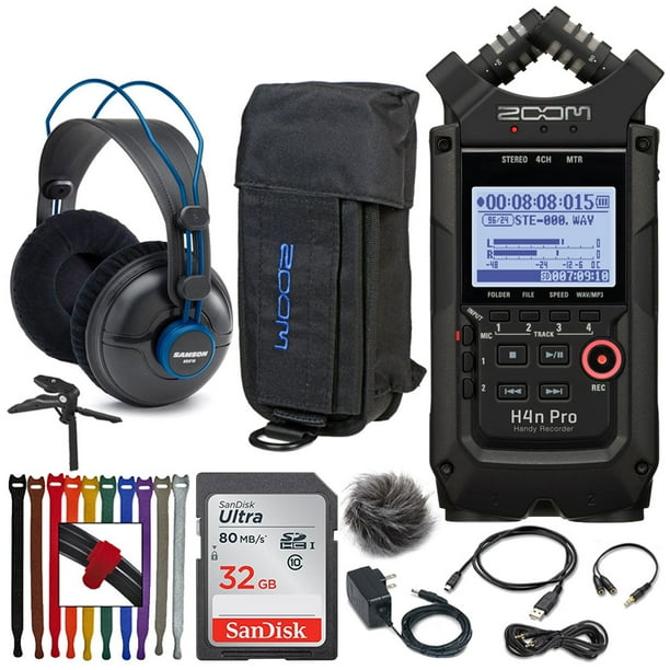 Zoom H4n Pro 4Input 4Track Portable Handy Recorder (Black) + Zoom PCH