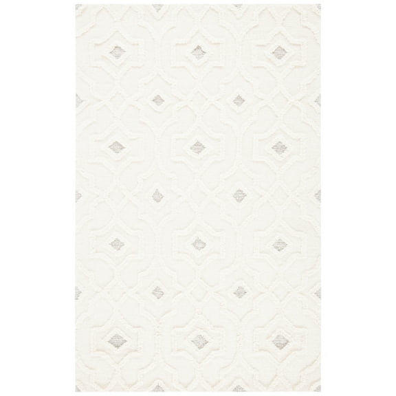 SAFAVIEH Casablanca Merton Diamond Wool Area Rug, Ivory, 4' x 6'