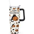 thumbnail image 2 of Halloween Ghosts Cup Gifts for Women Girls, Cute Spooky 40oz Tumbler with Handle and Straw, Holiday Stainless Steel Insulated Water Bottle (1 PC), 2 of 3