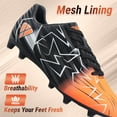 thumbnail image 2 of Vizari Lucia Junior Firm Ground Soccer Cleats for Kids – Comfortable, Durable, and Stylish Soccer Shoes for Boys and Girls, Black/Orange, 2, 2 of 8