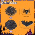 thumbnail image 2 of 300 Pcs Halloween Plastic Bats Spiders Mini Bats Spiders Scary Realistic Bats Spiders for Halloween Party Prank Props Decorations Black for DIY, 2 of 7