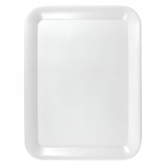 FACEGA Simple Fruit Tray White Melamine Serving Tray for Fast Food Restaurant(15.16X11.22X0.79Inches)