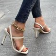 thumbnail image 1 of Zapatos de verano Wmkox8yii para mujer Correa Tacones finos Punta abierta Sandalias transpirables Fiesta, 1 of 6