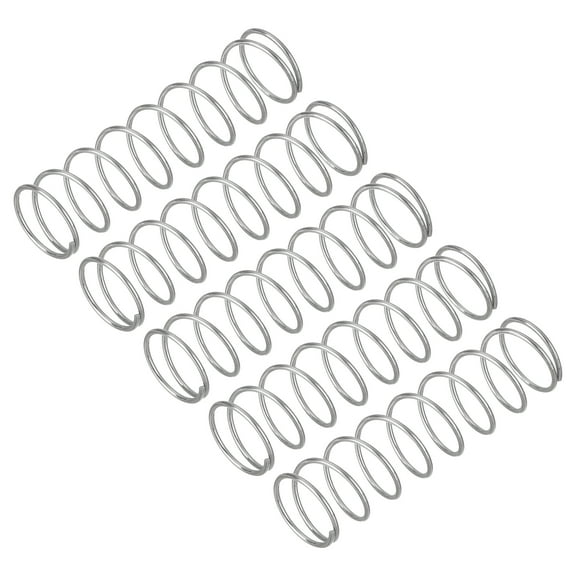 Uxcell 5Pcs Wire Diameter 0.035", OD 0.51", Free Length 1.57" 304 Stainless Steel Coil Mechanical Compressed Spring