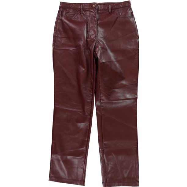 GUESS Womens Kelly Straight Leg Casual Pants, purple, 31