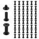 thumbnail image 1 of Uxcell 50set Tornillo Chicago M5 x 15mm 17mm Longitud Metal Phillips Remache Tornillo perno para Bricolaje Cinturón de Cuero Bolsa Artesanía Encuadernación de Libros, Negro, 1 of 7