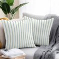 thumbnail image 2 of Throw Pillow Covers 20x20 Inch Set of 2, Abstract Stripes, Waterproof Outdoor Pillow Covers, Blue White Modern Geometric Art Decorative Cushion Pillowcases for Couch, Sofa, Bed, Garden, Patio, 2 of 9