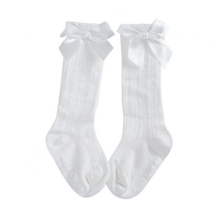 

BULLPIANO Baby Knee High Socks with Bow Toddlers Bow Stockings Infants Long Socks Boys Toddlers Socks Uniform Socks Thick Winter Socks with Grips