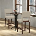 thumbnail image 4 of Gymax 4-Piece Linen Fabric Counter Height Bar Stool Set w/ Back & Rubber Wood Legs Beige, 4 of 9