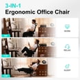 thumbnail image 3 of Ergonomic Office Chair,Office Chair with Tilt Function,Mesh Office Chair with Footrest,Ergonomic Chair with Adaptive Backrest, Adjustable Headrest and Flip-Up Armrests, 3 of 9