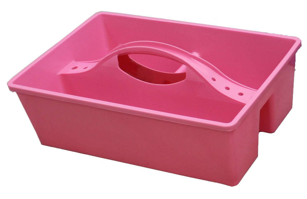Large Plastic Grooming Tote Caddy Pink