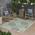 thumbnail image 1 of Noble House Seirra 5' 3" x 7' Outdoor Medallion Area Rug in Ivory and Multi, 1 of 5