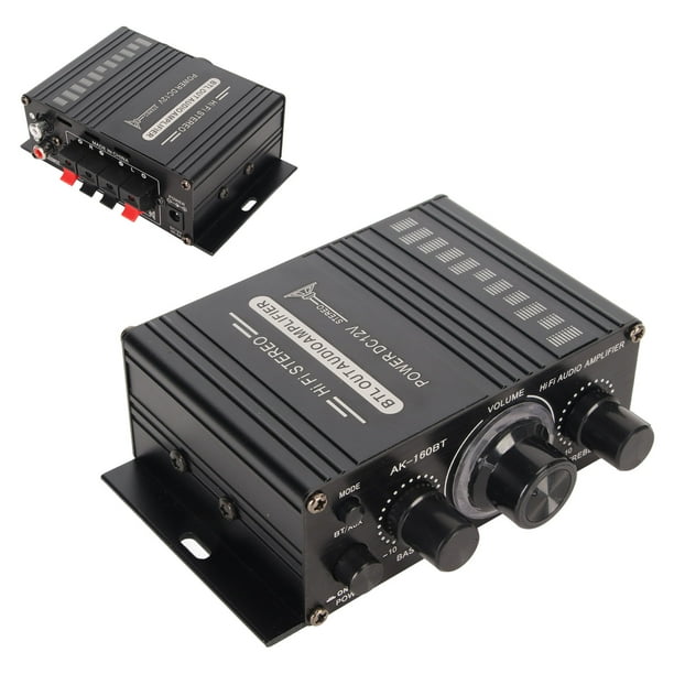 Amplificador De Radio Para Coche, Amplificador De Potencia De 2 Canales De 20 Hz A 20 KHz, aleación De Aluminio, 5.0 Universal Para El Hogar
