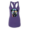 thumbnail image 2 of Wild Bobby, Colorful Pug DJ, Pop Culture, Women Racerback Tank Top, Purple Rush, X-Large, 2 of 4