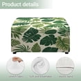 thumbnail image 4 of Xoenoiee Tropical Palm Leaves Print Stretch Ottoman Cover Square Storage Ottoman Slipcover Footrest Stool Covers Ottoman Slipcovers for Foot Stool with Nonslip Elastic Bottom, S, 4 of 7