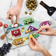 thumbnail image 4 of Educational Cutting Board, Geometric Shapes with Funny Faces Cartoon Nursery Soft Colors Artwork, Decorative Tempered Glass Cutting and Serving Board, in 3 Sizes, by Ambesonne, 4 of 5