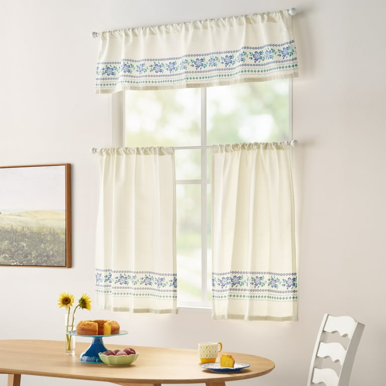 The Pioneer Woman Hattie Border 3 Piece Tier Set, Teal & Perri