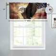 thumbnail image 4 of American Flag Blackout Curtain Valances Flying Bald Eagle with American Flag Curtain Valances for Cafe Living Room Bath Room 1 Panel 54x18inch(2Pcs), 4 of 4