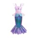 thumbnail image 1 of Princess dress fish girl mermaid small flying sleeve sequin dress, 1 of 1